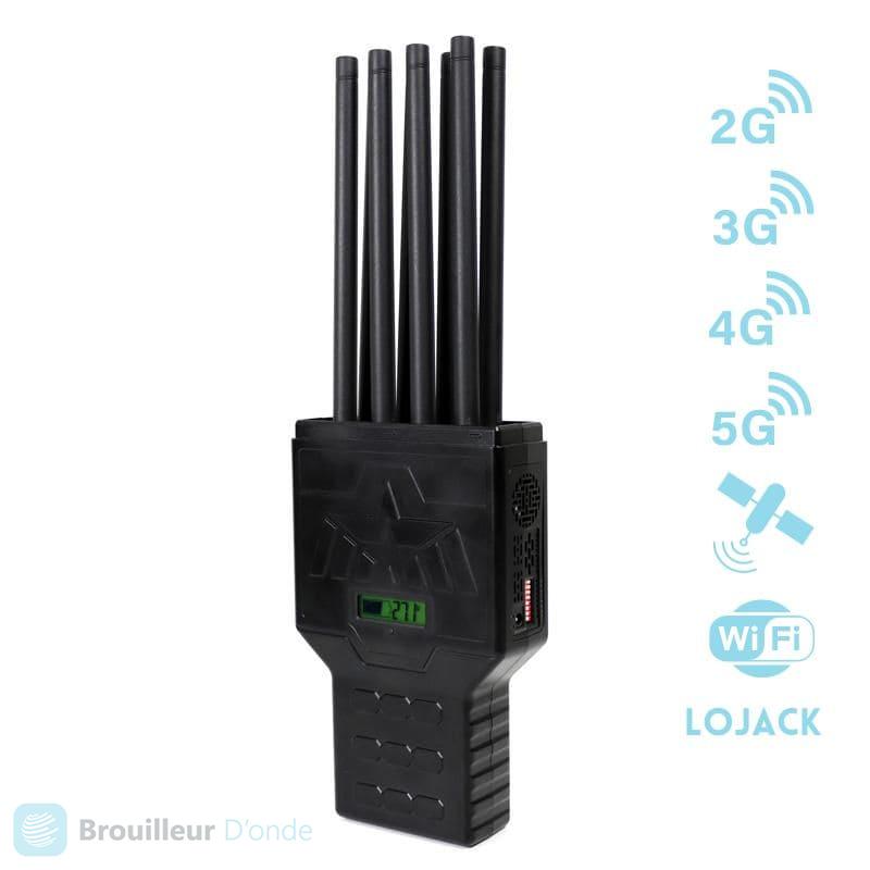 Brouilleur D'onde 8 Bandes Portable GPS WiFi LOJACK 2G, 3G, 4G