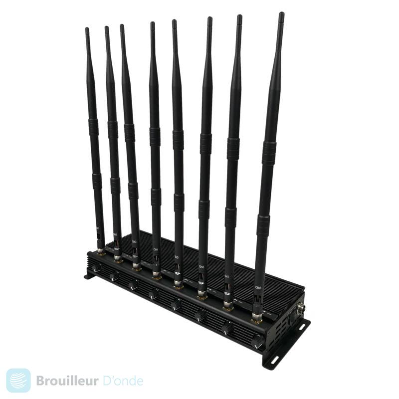 Brouilleur onde gsm portable 10 antennes bloqueur 2G 3G 4G 5G WiFi